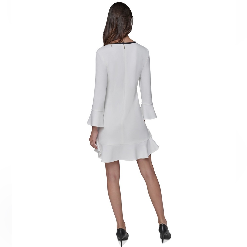 Park Lagerfeld Elegant White Flared Sleeve Dress - Picture 2 of 3